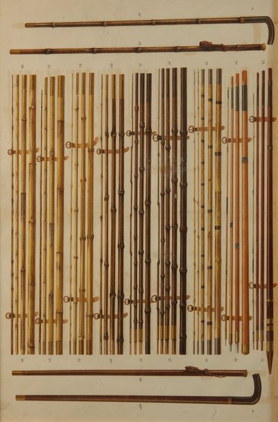 null A. ROBILLARD. Catalogue circa 1900. Bamboo fishing rods and canes. Rare lithographed...