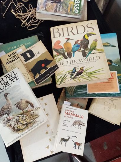 Ensemble de 10 livres cynégétiques et ornithologiques...