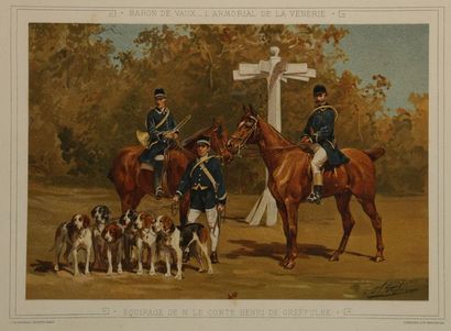 null Olivier de PENNE. The crew of Count Henri de Greffulhe. Chromolithography in...