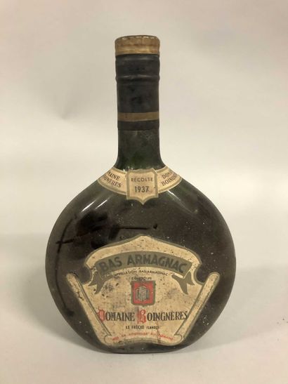 null 1 bouteille BAS-ARMAGNAC Domaine de Boingnères 1937 (ets, LB)