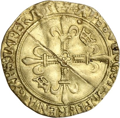 null FRANÇOIS Ier (1515-1547)
Écu d'or au soleil du Dauphiné, 4e type. Crémieu. 3,35...