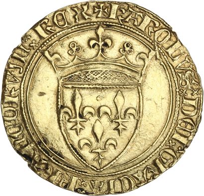 null CHARLES VI (1380-1422)
Écu d'or à la couronne. 4 g. (trace de monture ancienne).
Écu...