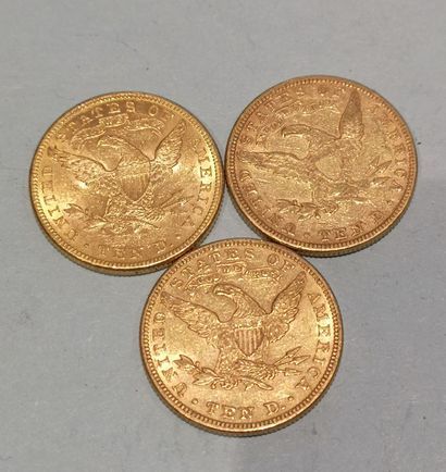 null 
3 pièces de 10 Dollars or datées 1882

usures





Frais 17 % HT soit 20.40...