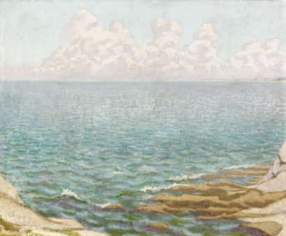 Charles LACOSTE (1870-1959) Bord de mer Huile sur toile, signée en bas à gauche....