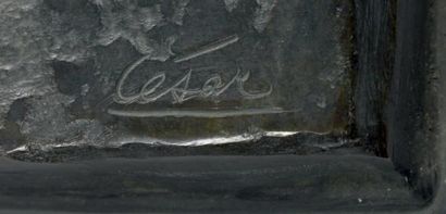CÉSAR (1921 - 1998) Le hibou sans aile, 1981 Épreuve en bronze patiné, signée, numérotée...