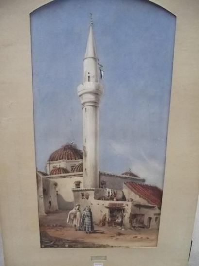 Ecole ORIENTALISTE (XIXème - XXème siècles) Bône - Vue de la Casbah d'Alger Lot de...