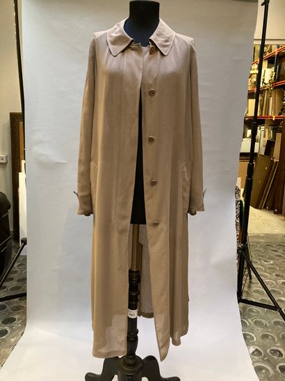 null 
HERMES Paris made in France - Trench fluide en mousseline polyester fa on soie...