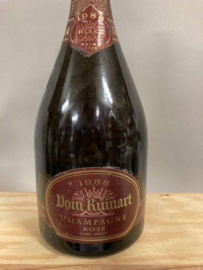  "3 bouteilles CHAMPAGNE ""Dom Ruinart"", Ruinart 1988 (rosé) "