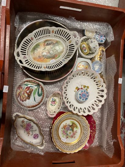 null Ceramic lot including porcelain, earthenware including basket in the taste of...