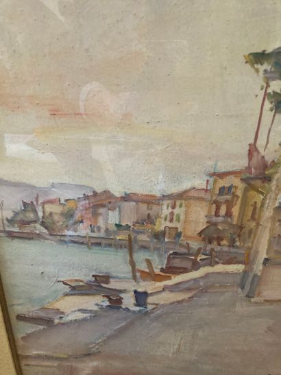 null Francesco ARATA, 1951

Vue de port

Gouache signée en bas à droite

46 x 34...