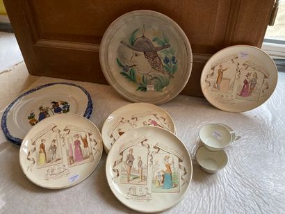 Set of ceramics including various plates...
