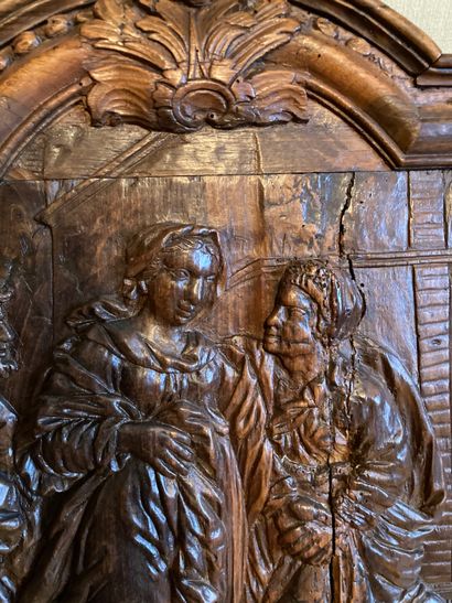 null Two carved wooden plaques 

The Annunciation and perhaps the Visitation 

Partly...