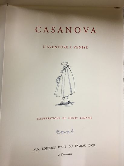 [CASANOVA de SEINGALT (Jacques)]. Casanova. L'Aventure à Venise. Versailles, Aux...