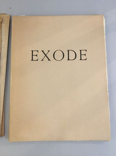CHABROL (Henri). Exode. Poème. Paris, Aux dépens de l'artiste, s. d. [1941]. In-folio...