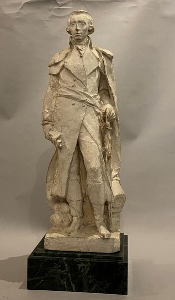null 
Jean-Pierre GRAS (1879-1964). Projet de statue en plâtre, signé et daté 1911....