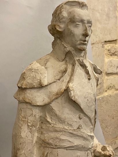 null 
Jean-Pierre GRAS (1879-1964). Projet de statue en plâtre, signé et daté 1911....