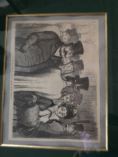 null Par Daumier. Quatre gravures en noir. Dim.: 16 x 22 cm