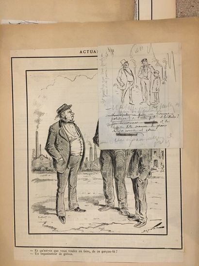 null Jules Renard DRANER, set of sketches and lithographs or press illustrations;...