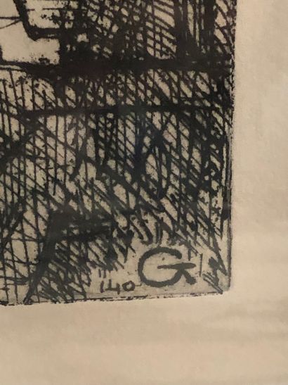 null Marcel GROMAIRE (1892-1971), Nu dans l'atelier, eau-forte, 31x24 cm