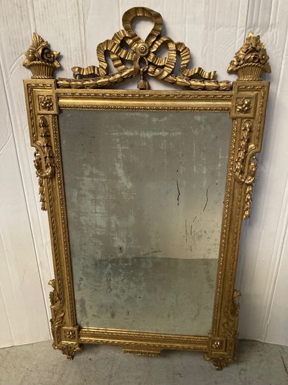 Louis XVI style mirror, resin, 119x65 cm