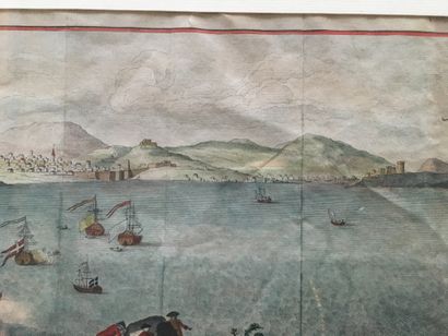 null Lot de 2 encadrés : 

Perspective du port de Marseille

20 x 42 cm

Carte de...