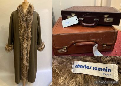 CHARLES ROMAIN Paris - Pelisse in khaki cotton...