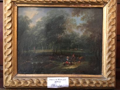 null Ecole du XIXème siècle 

Paysage à la barque, huile sur toile

21,5 x 27 cm...