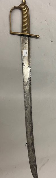 null Briquet d'infanterie modèle 1767, garde poinçonnée d'une ancre sur le quillon,...