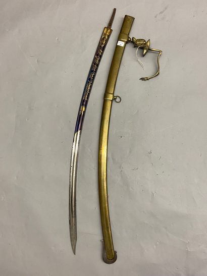 German officer's saber, brass scabbard, single-branch...