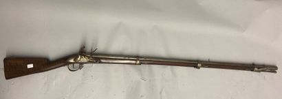 null Fusil d'infanterie à silex modèle 1777, platine poinçonnée et signée : "Mre...