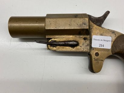 null Pistolet signaleur français en bronze, fabrication de la maison CHOBERT à Paris,...