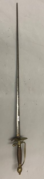 Officer's sword model 1767, brass guard decorated...