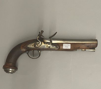 null Pistolet d'infanterie à silex, canon octogonal poinçonné de Saint-Etienne, calibre...