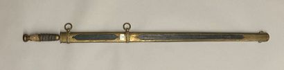 Large cavalry saber, probably English, shagreen-covered...