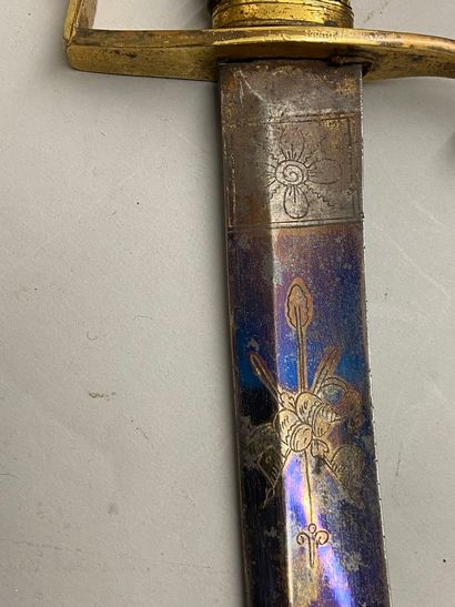 null Sabre d'officier de cavalerie américain, garde en laiton doré à une branche,...