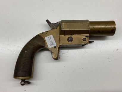 null Pistolet signaleur français en bronze, fabrication de la maison CHOBERT à Paris,...