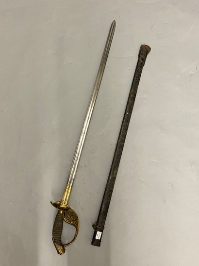 Prussian infantry officer's saber, three-pronged...
