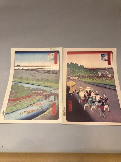null 21 reproductions d'estampes d'Hiroshige