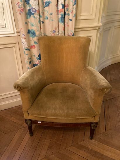 Pair of comfortable Louis XVI style bergères...