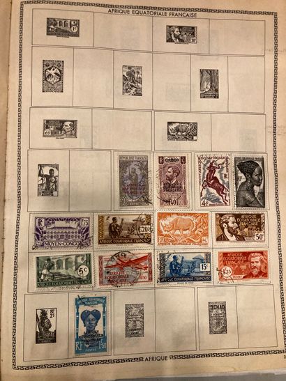 null An album of stamps : Canada, Vietnam, Monaco, USA etc...