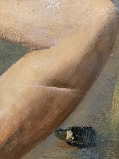 null WOLFF

Naked woman with short hair,

Large oil on canvas, dated 1928

120 x...