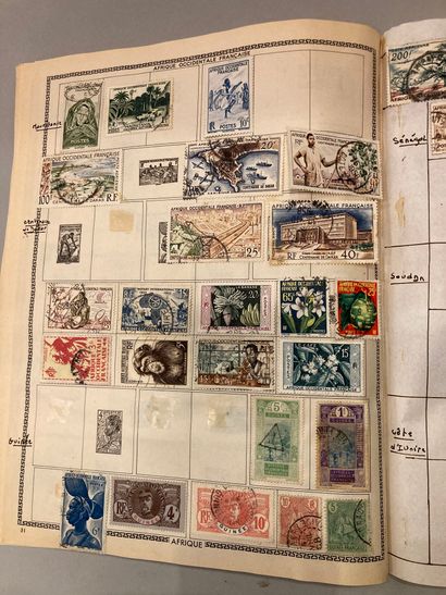 null An album of stamps : Canada, Vietnam, Monaco, USA etc...