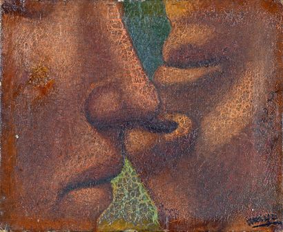 MAYO (Antoine MALLIARAKIS) (1905-1990) The inverted kiss
Oil on canvas, signed lower...