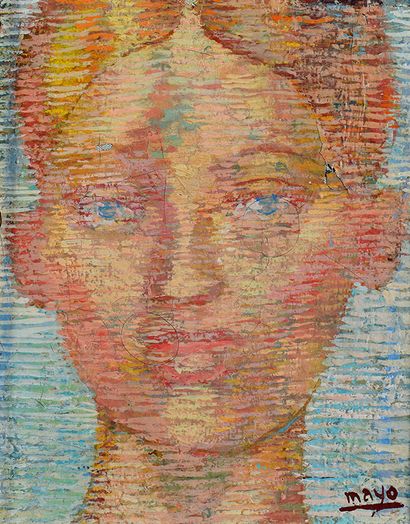 MAYO (Antoine MALLIARAKIS) (1905-1990) Head, 1961
Oil on canvas, signed lower right,...