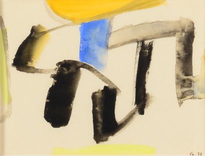 Jean HÉLION (1904-1987) * Balance, 1933
Watercolor and ink inscribed Va 33 lower...