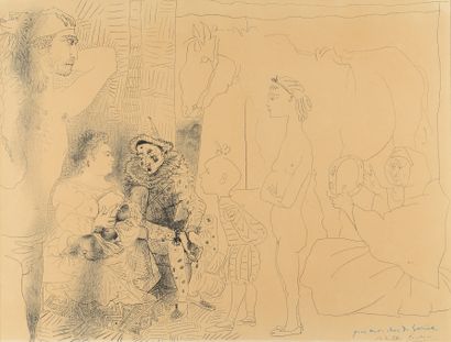 Pablo Picasso (1881-1973) La Famille du saltimbanque, 16-2-54
Lithograph on vellum,...