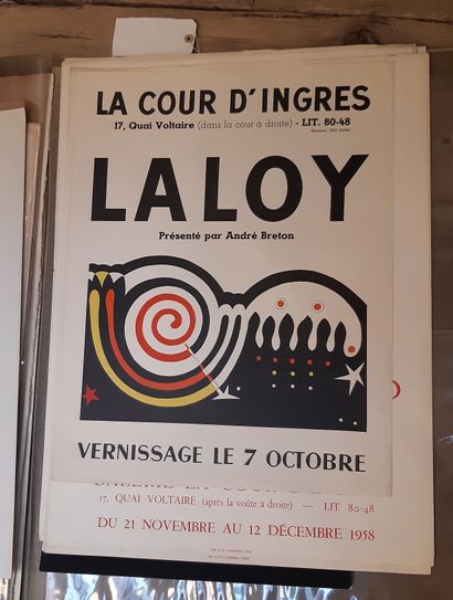 null Lot including five posters of BÉDART and fourteen posters of LALOY