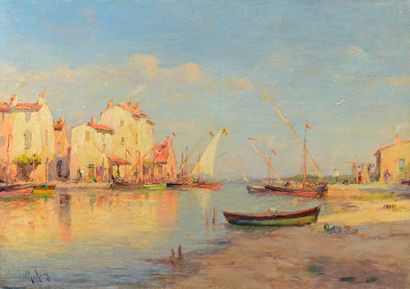 Henri MALFROY (1895-1944) The Martigues
Oil on canvas signed lower left
33 x 46 ...