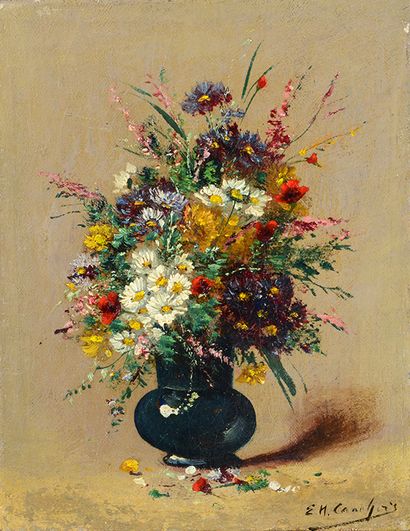 Henri CAUCHOIS (1850-1911) Bouquet de fleurs
Paire de d'huiles sur toile signée en...