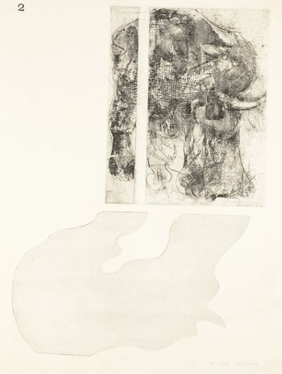 null Lot including:
Guillain SIROUX (1933-1988)
The elephant
Lithograph no. 2, original...